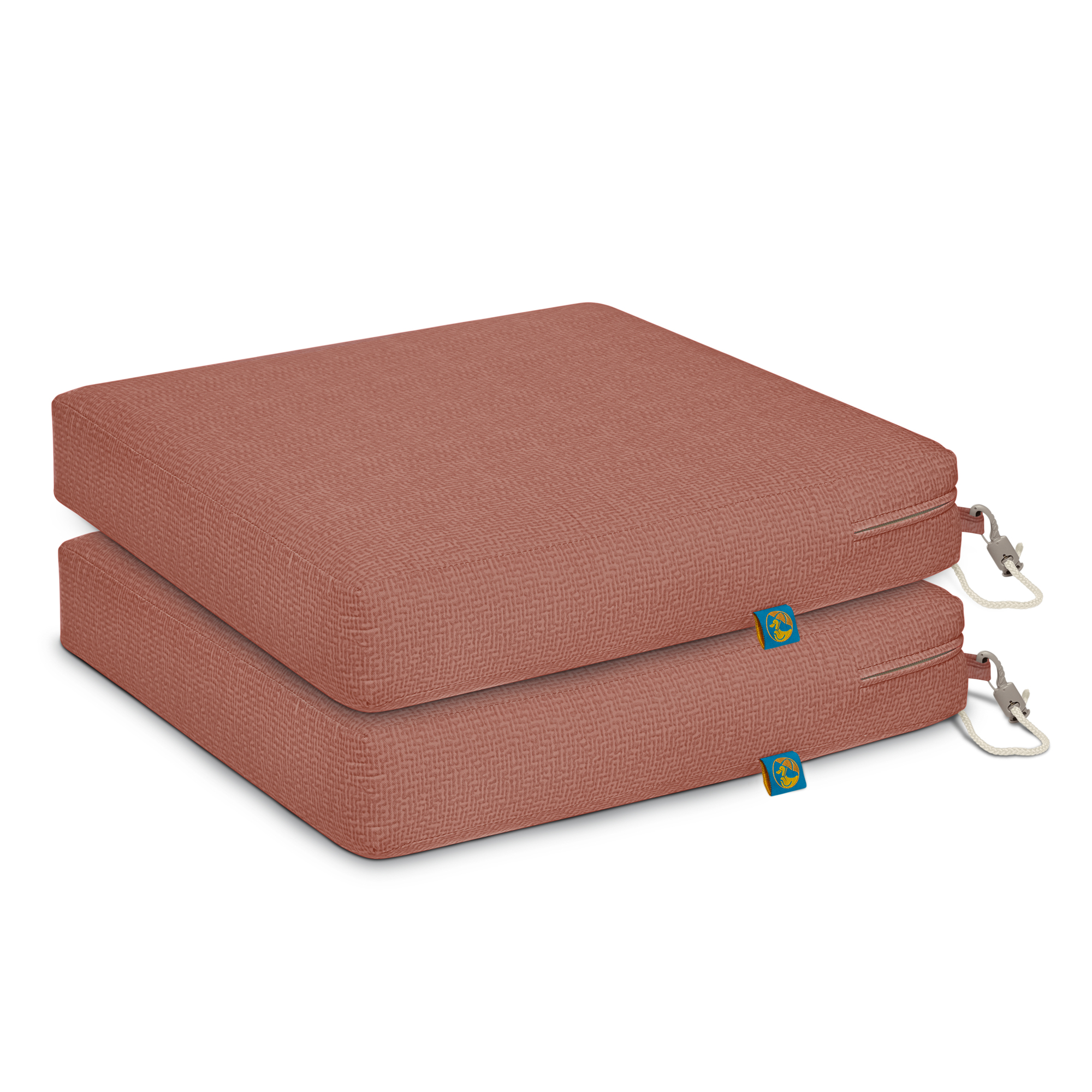 Classic Accessories DuckCovers Weekend Weatherproof Outdoor Dining Seat Cushion — 2 Pack, Cedarwood, Model# CCWCH17173-2PK